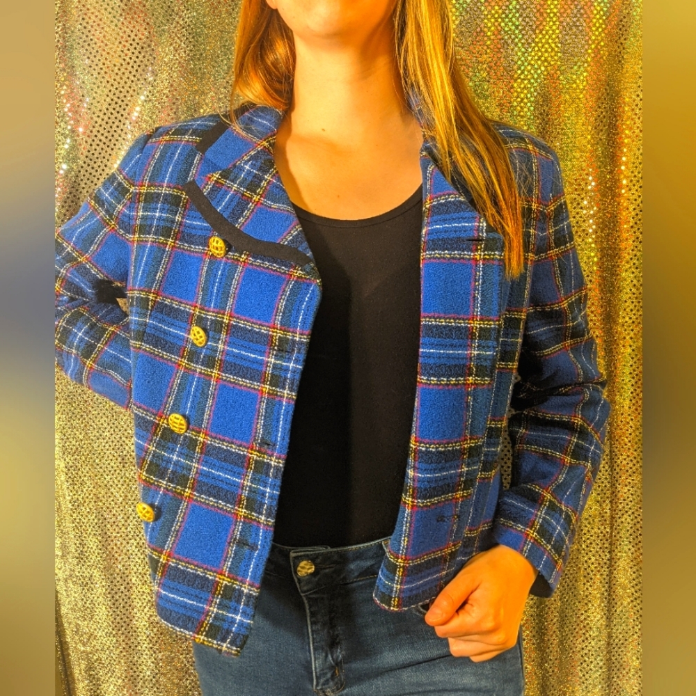 Vintage women's Talbots plaid jacket. Size 10.